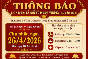 📢 THÔNG BÁO LỊCH NGHỈ LỄ GIỖ TỔ HÙNG VƯƠNG (10/3 ÂM LỊCH) NĂM 2026
